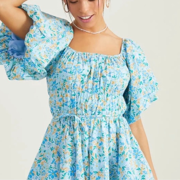 ‼️SOLD‼️ ALTAR'D STATE NWT Floral Puff Sleeve Dress XS - Picture 2 of 6